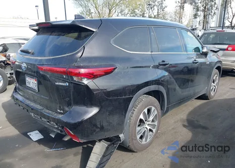 2021 Toyota Highlander Hybrid Xle from USA, damaged, VIN 5TDGBRCH9MS021544